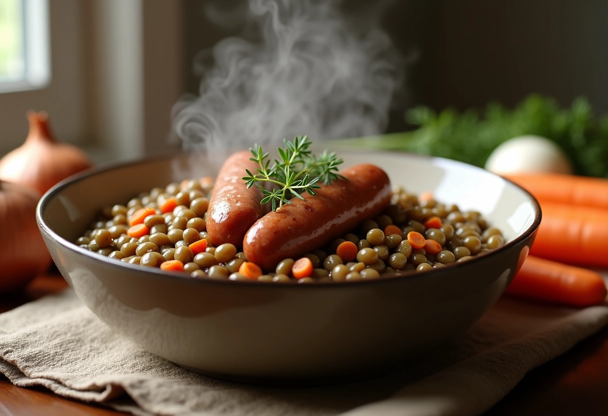 lentilles saucisse