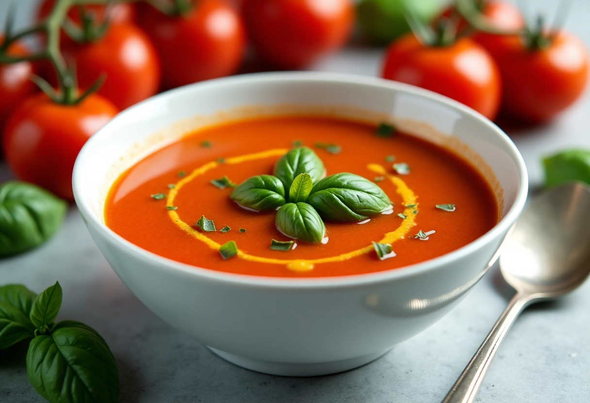 soupe tomates basilic